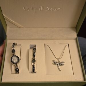 Black and Silver Bracelet Set